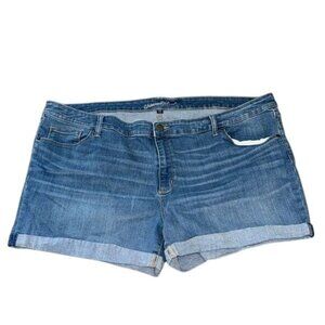 Universal Thread Womens High-Rise Denim Shorts 26W Blue Sustainable Cotton Blend
